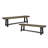Outdoor Bench, Two - Toned Look, Slat Design, 14.5 Inches Deep, Ideal For Party Wood Rustic Style, 63 Wide, Comfortable Seating