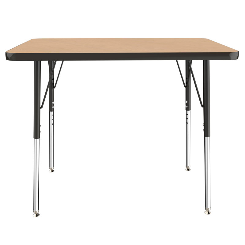 Laminate Adjustable Rectangle Activity Table, Black