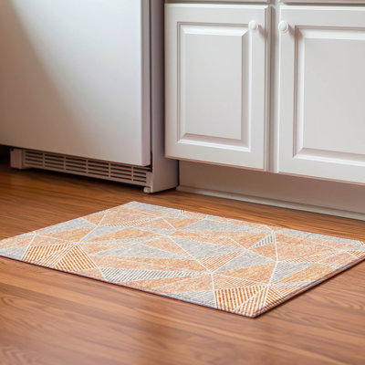 Premium Machine Washable Cerrito Orange Rug