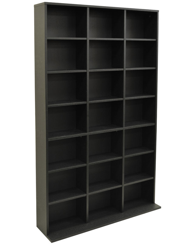 151cm H Media Shelves, Black