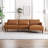 Elbur 105" Wide Genuine Leather Sofa & Chaise-1036894571
