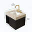 Meuble-lavabo suspendu avec comptoir en pierre frittée et lavabo en céramique, 3 trous pré-percés pour robinetterie-587216977-587216978-587216986