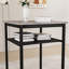 Table de bar et tabouret gris 3 pièces, cloison, matériaux, facile à nettoyer dans des appartements de 3, couleur, 2 tabourets avec, pliable pour plus d'espace