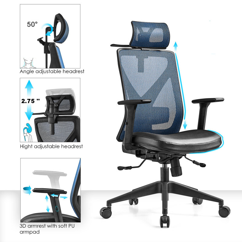 Caesyn Mesh Gaming Chair with Headrest