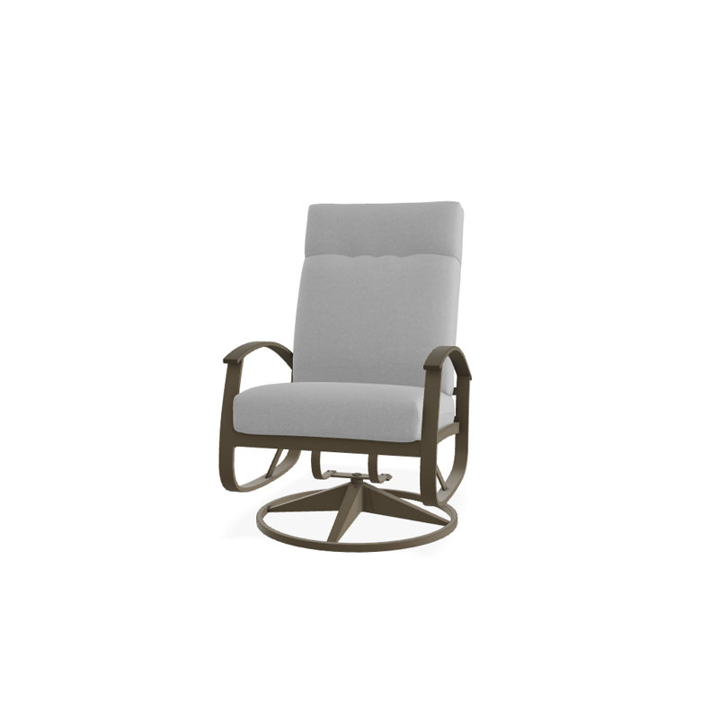 Chaise berçante pivotante réglable avec coussins Askar, Éblouissement, Bois de plage P40, Bois de plage texturé