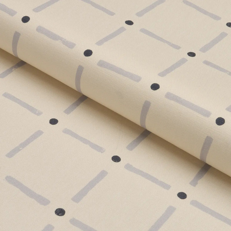 Schumacher X Caroline Z Hurley Drifting Grid Fabric, Blue