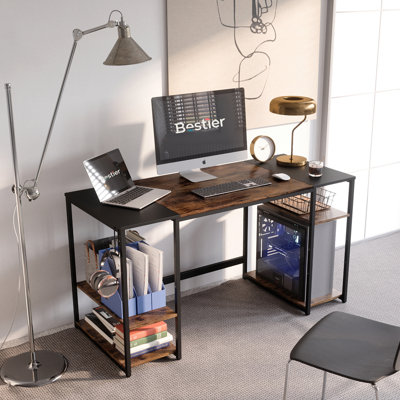 55'' W Computer Writing Study Desk with Storage Shelves