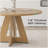 47" Round Dining Table for 4-7 People, Modern Wood Kitchen Table with Sturdy Metal Base, Large Round Dinner Table for Dining Room, Easy Assembly-1378142477
