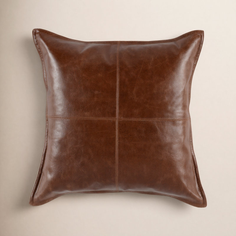 Cheyenne Square Pillow Cover & Insert, Square 22", Brown