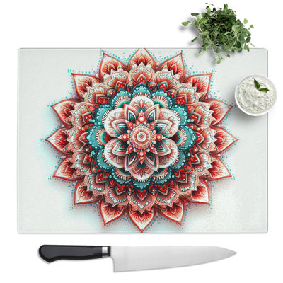 Striking Mandala Vol.2  Glass Chopping Board