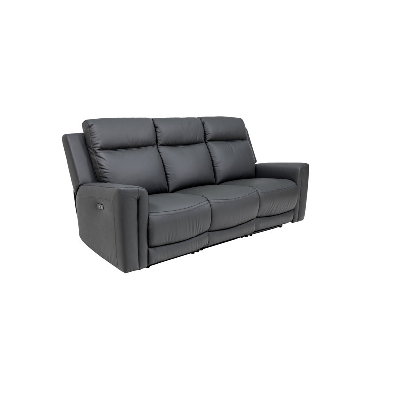 Berdella LEATHER ELECTRIC SEATER RECLINER - CHARCOAL, 3