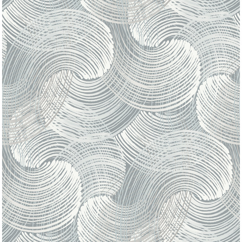 Rouleau de papier peint tourbillonnant L 33 pi x l 20,5 po Karson, Ardoise