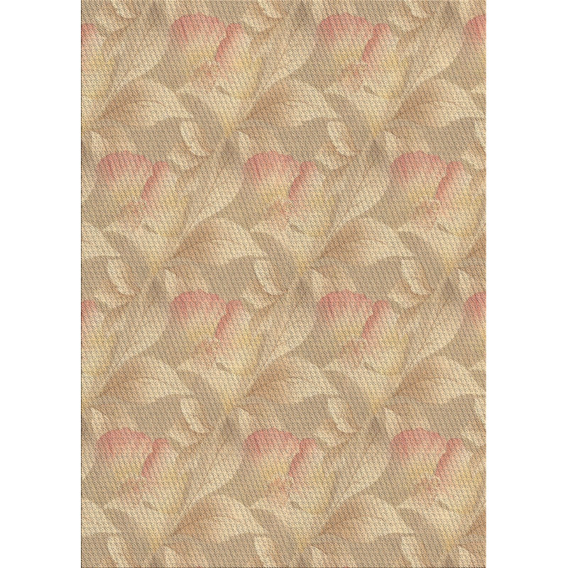 Tapis beige/gris à motifs, Rectangle 5 pi x 7 pi