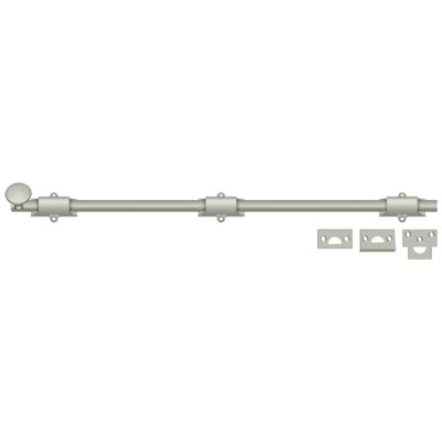 Boulon de surface 24 po Deltana 24SB15; robuste; finition nickel satiné