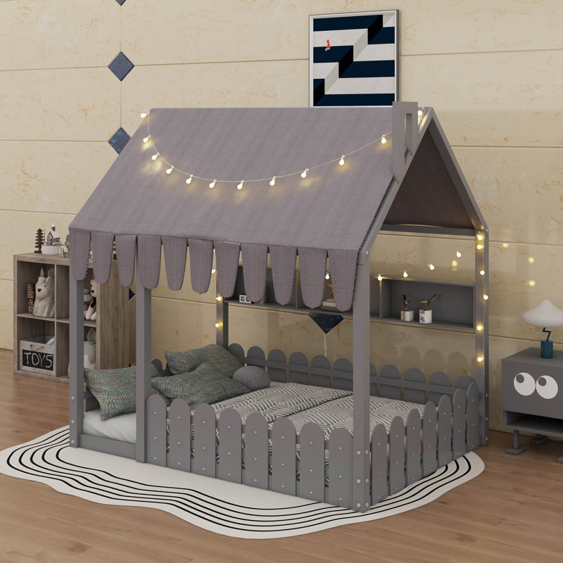 Lit sur pied Montessori House, Grey
