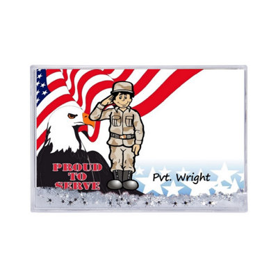 Personalized US Army - Male Snow Globe Frame Gift