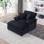 Canapé simple avec 2 coussins décoratifs et un repose-pieds, canapé confortable, canapé à assise profonde, canapé de salon-117842474