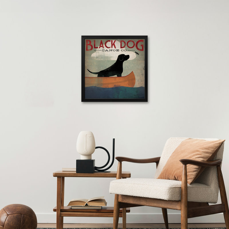 «Black Dog Canoe Co. II», affiche encadrée par Ryan Fowler, H 16 po x l 16 po