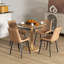 Table de salle à manger pour 4 personnes - Table de cuisine moderne, bois naturel