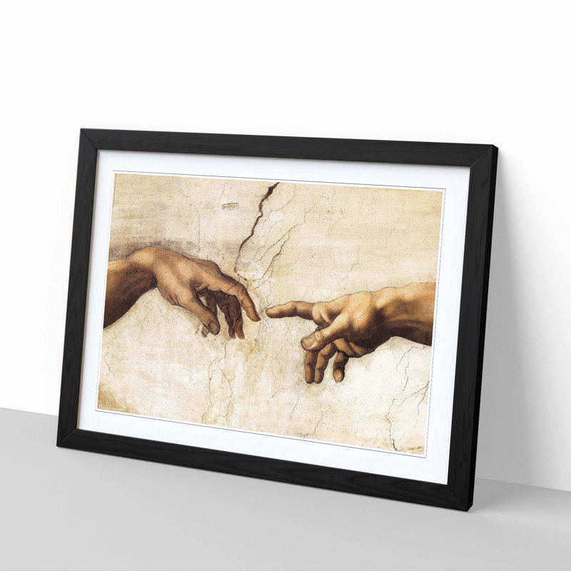 Michelangelo - Single Picture Frame Painting, Black
