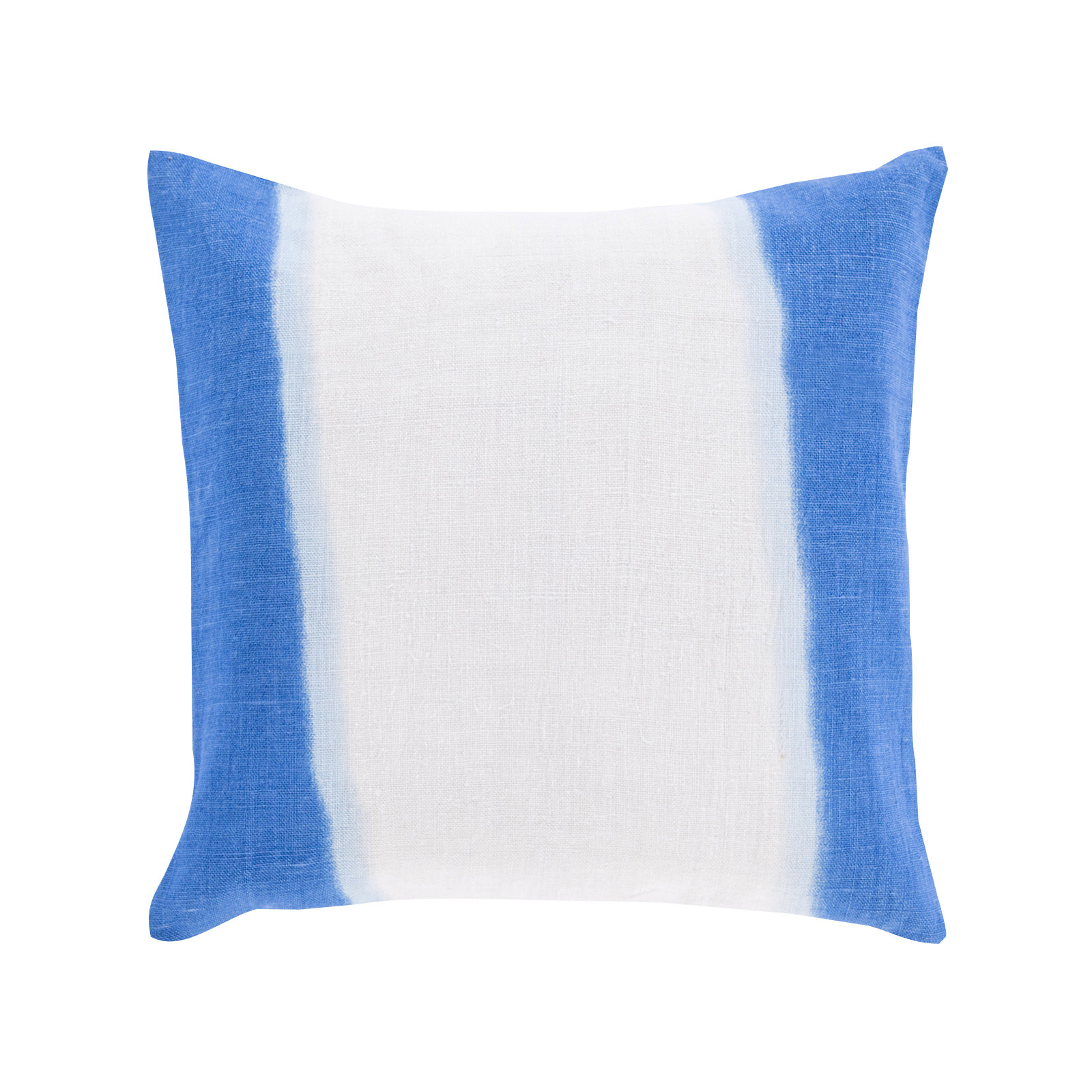 Striped 100% Linen Throw Pillow, 18" H x 18" W x 4" D, Sky Blue, Polyester