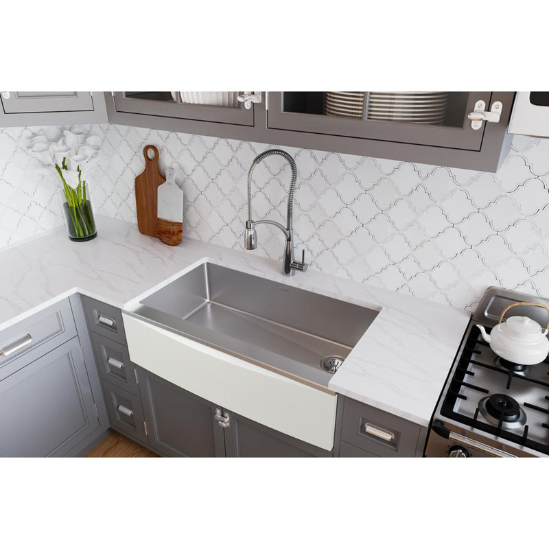 Crosstown 36" L x 21" W Farmhouse Sink