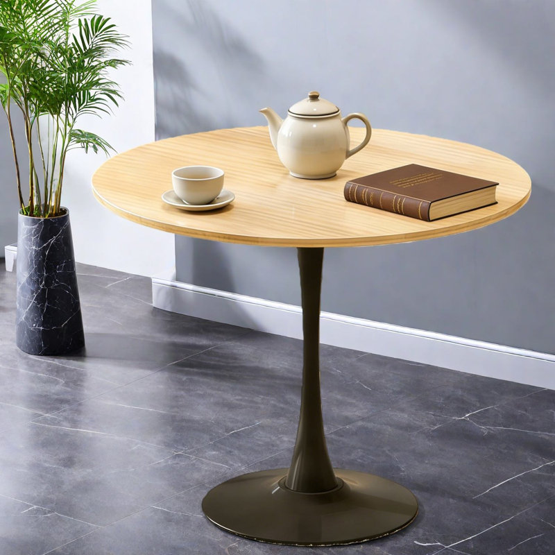 Dining Tables (table Only, No Chairs, Complete With Top And Legs), 31.5 In Mdf Steel Modern Kitchen Table