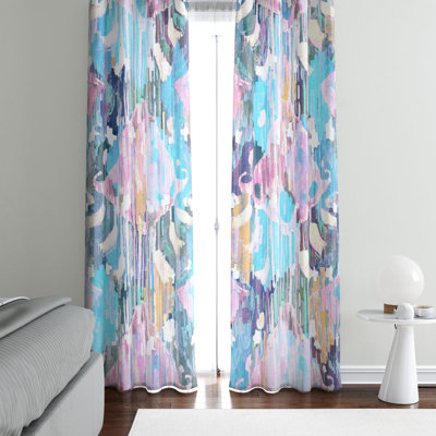 Panneaux de rideaux semi-transparents abstraits