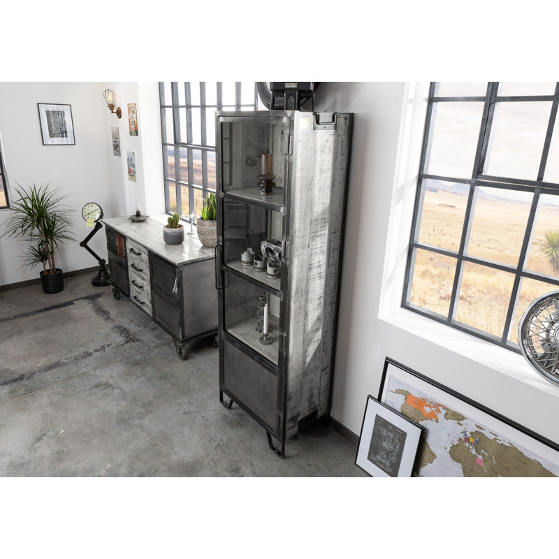 Heavy Industry Curio Cabinet, Grey