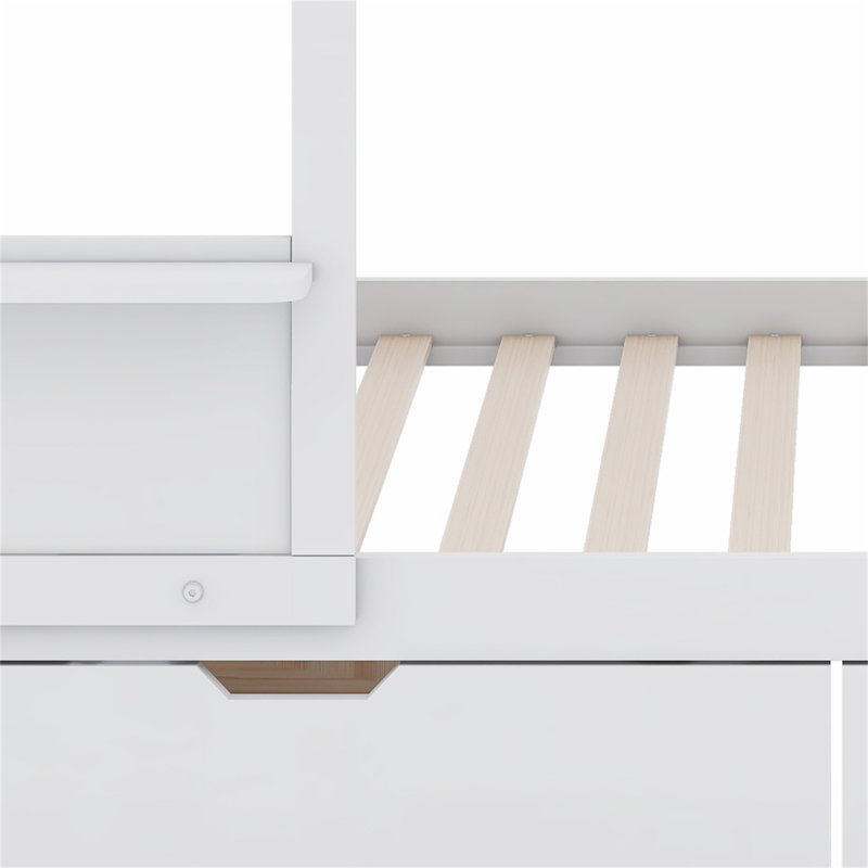 Lit pour enfants Colliers, Double, Blanc