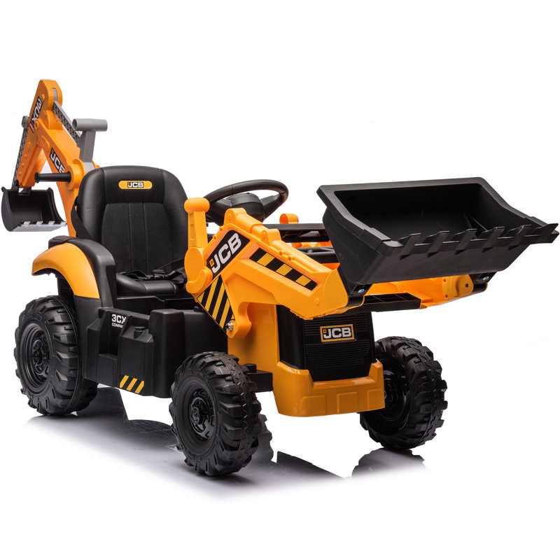 24V Yellow JCB Ride-On Excavator with Remote Control