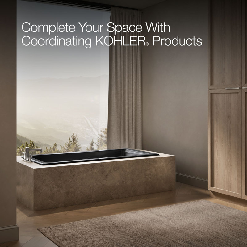Tea-for-Two® 72" x 36" Soaking Bathtub, Black Black™