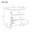 Brown 3 Bedside Cabinet, Stable Structure And Slide Bar, Bedroom Decor Nightstand With Frame Iron Handles, Storage Needs