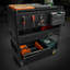 Chariot utilitaire de rangement à 3 niveaux avec chariot perforé et pliable avec roulettes pour organisateur de garage et rangement pour outils