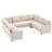 Dorch 107.3" Sectional Sofa With Armrest Black Legs And Moveable Ottoman Seater For 8-529892996