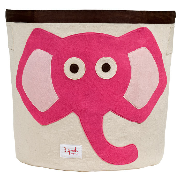 Bac de rangement éléphant, Éléphant rose
