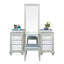 Ensemble de meuble-lavabo style Glam avec poignées en acrylique et tiroirs à roulement à billes