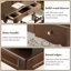 Bureau en bois massif rétro 53,15 "