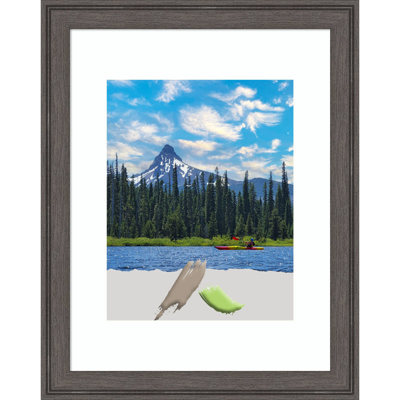 Ashanique Picture Frame with Mat, 11" x 14", Pewter