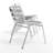4PK Commercial Metal Indoor-Outdoor Restaurant Stack Chair - Triple Slat Back-91925248