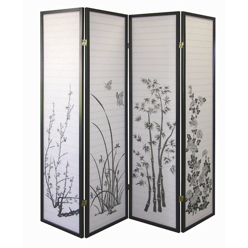 Kinston Panel Room Divider, 4, 71" H x 70" W