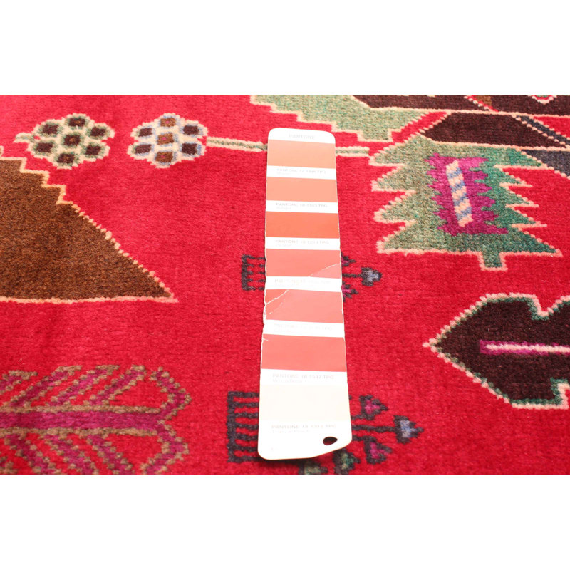Tapis rouge Teimani 2 pi 11 po x 4 pi 9 po