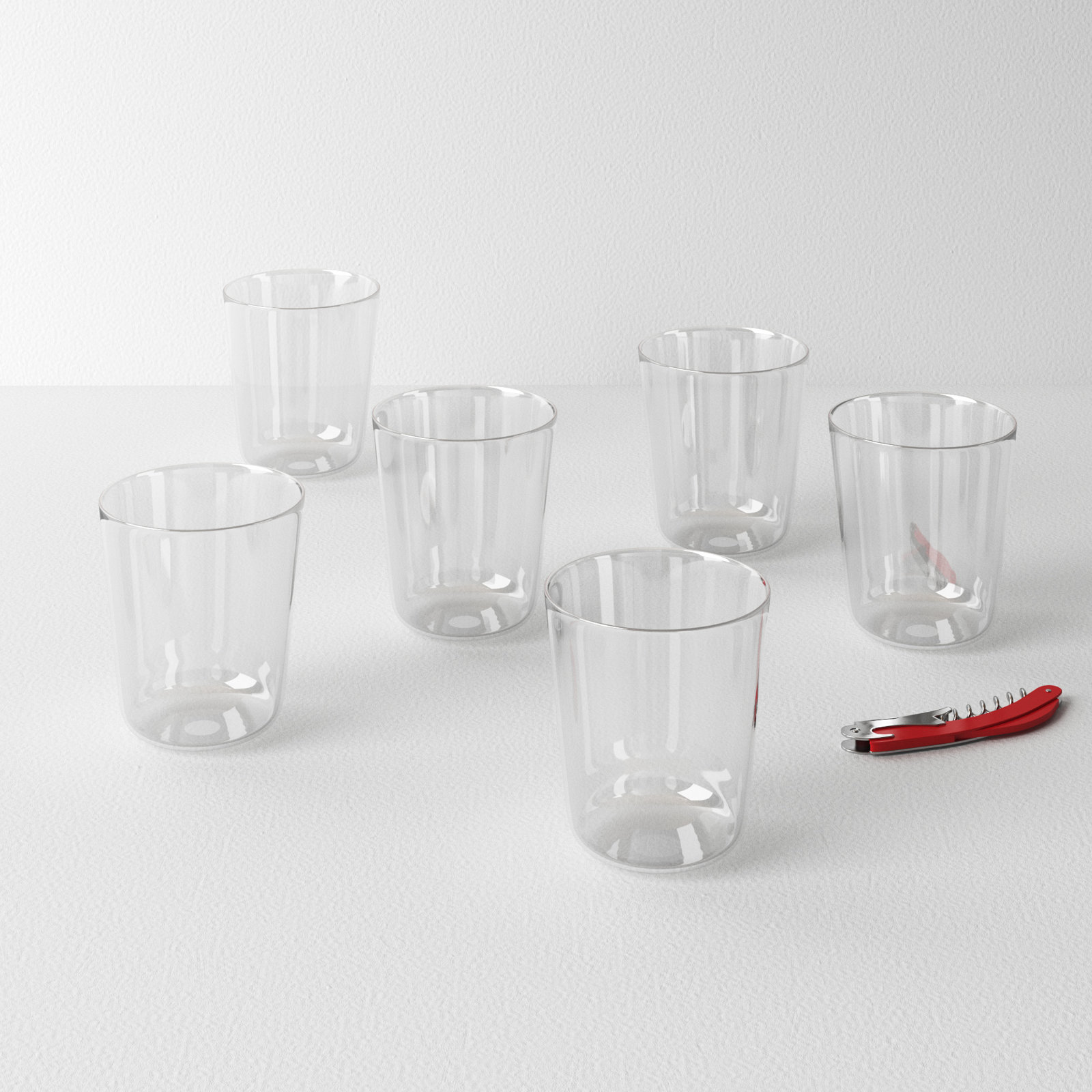 Gaige 16 oz. Plastic Whiskey Glass Set, Clear