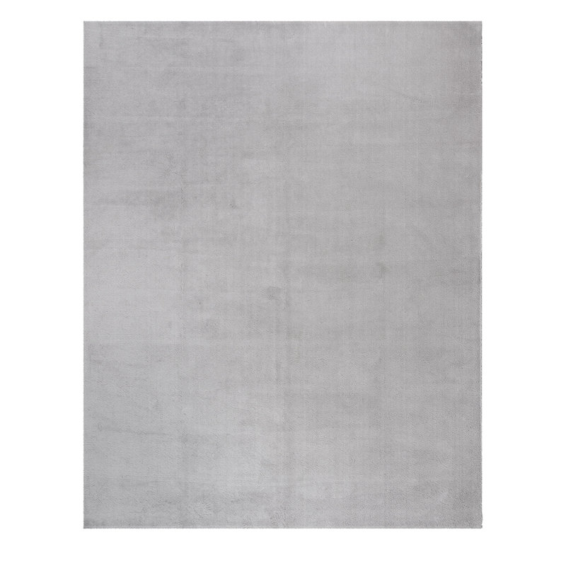 Marrick Tonee Plush Polyester Shag Indoor Area Rug, Solid Silver Gray – Soft Comfort for Living Room & Bedroom - Gray