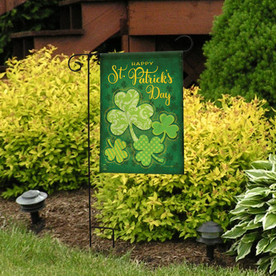 Drapeau de jardin Lucky Shamrocks