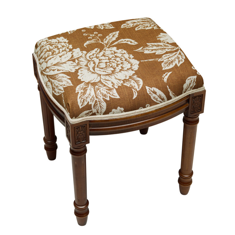 Tabouret de coiffeuse Camic, Noyer, Caramel
