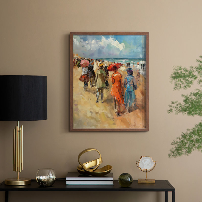 Reproduction encadrée WOMEN Series DCXV - bois massif, Noyer, H 30 po x l 24 po