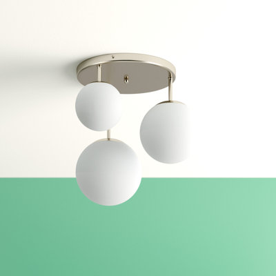 Brent Glass Semi Flush Mount