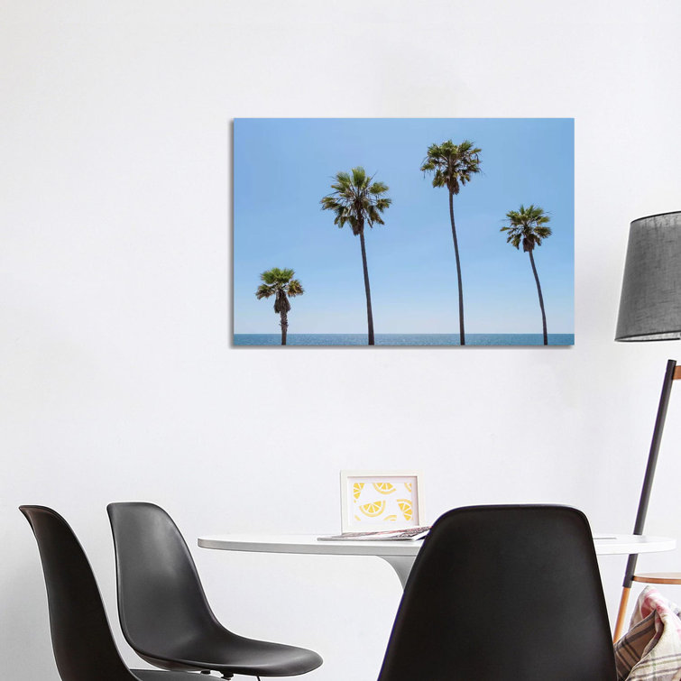 Palm Trees By The Sea by Melanie Viola - Wrapped Canvas Art Prints