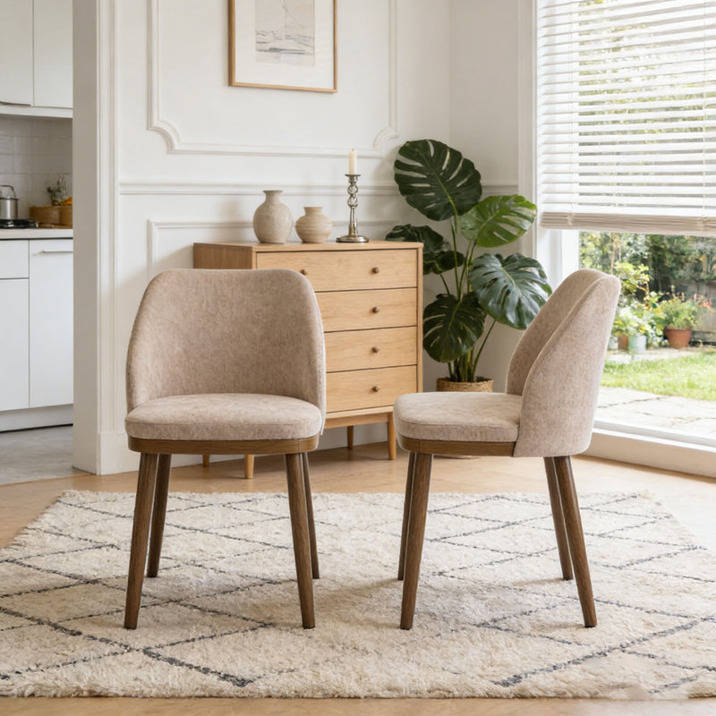 DINING CHAIR SET, Apricot Cream